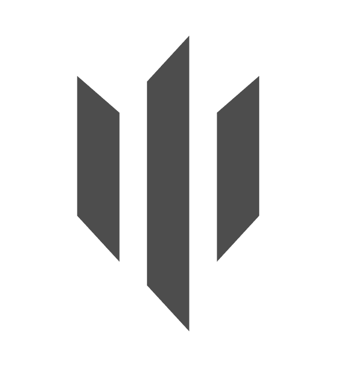 Логотип КАРА тризуб у темно-сірому кольорі